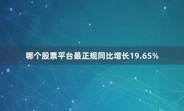 哪个股票平台最正规同比增长19.65%